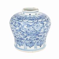 A Chinese Blue and White Porcelain Jar