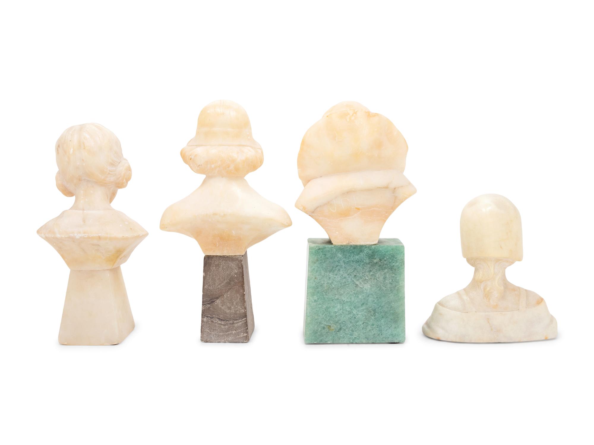 Four Italian Alabaster Busts