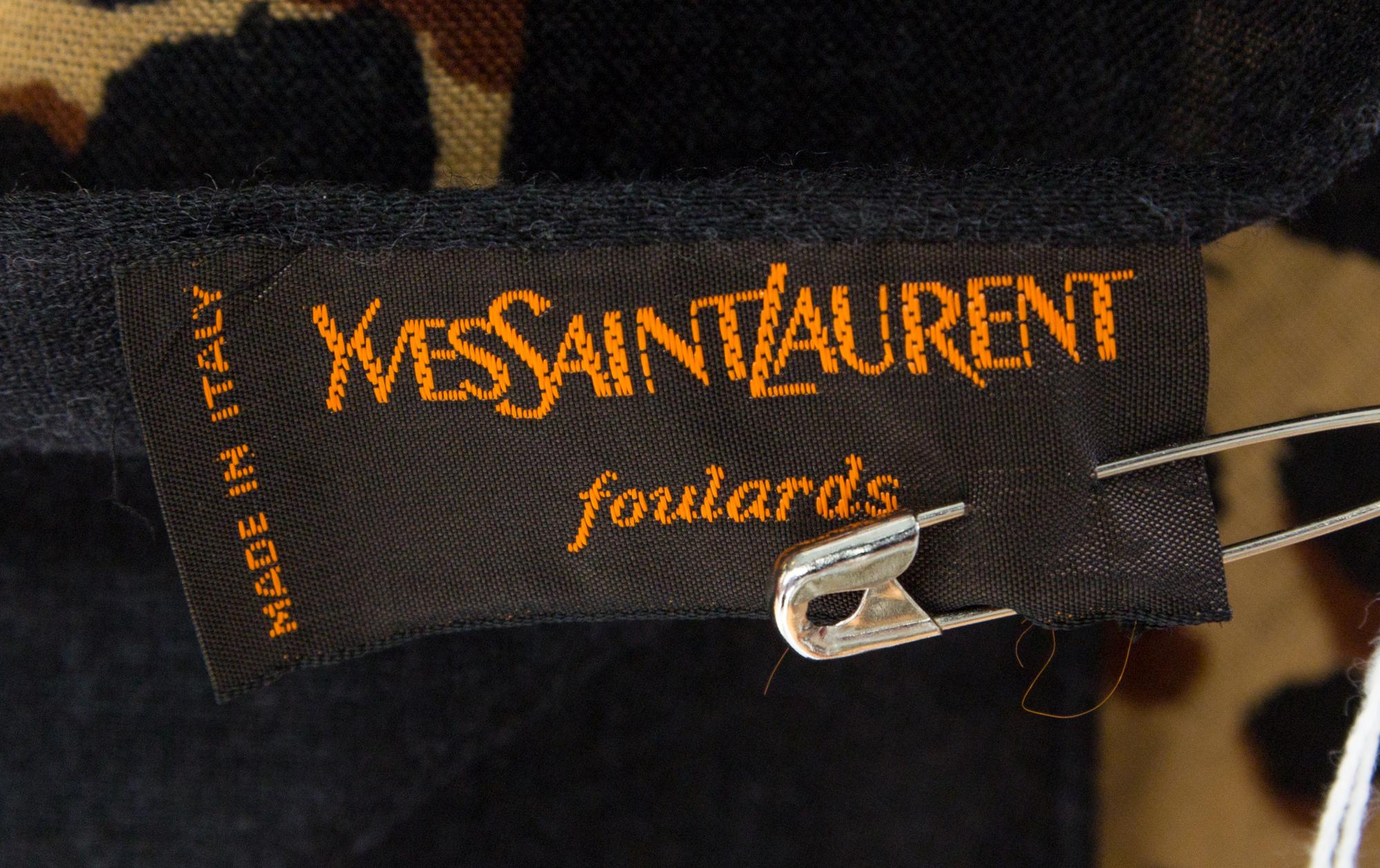 An Yves Saint Laurent Linen Scarf, 90" x 54".