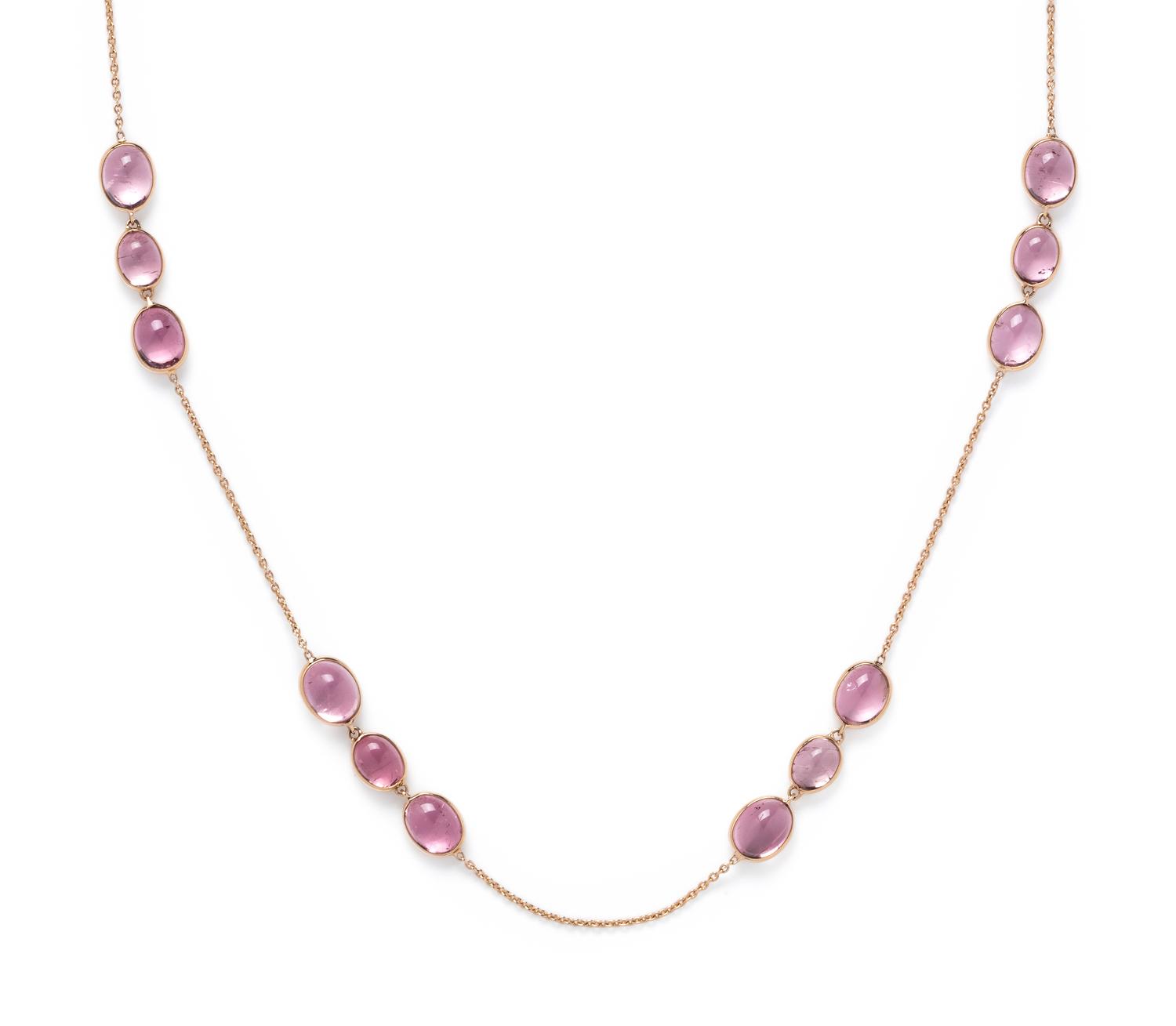 ROSE GOLD AND PINK TOURMALINE NECKLACE