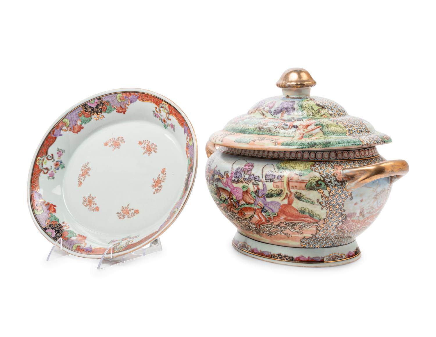A Chinese Export Famille Rose Tureen and Undertray