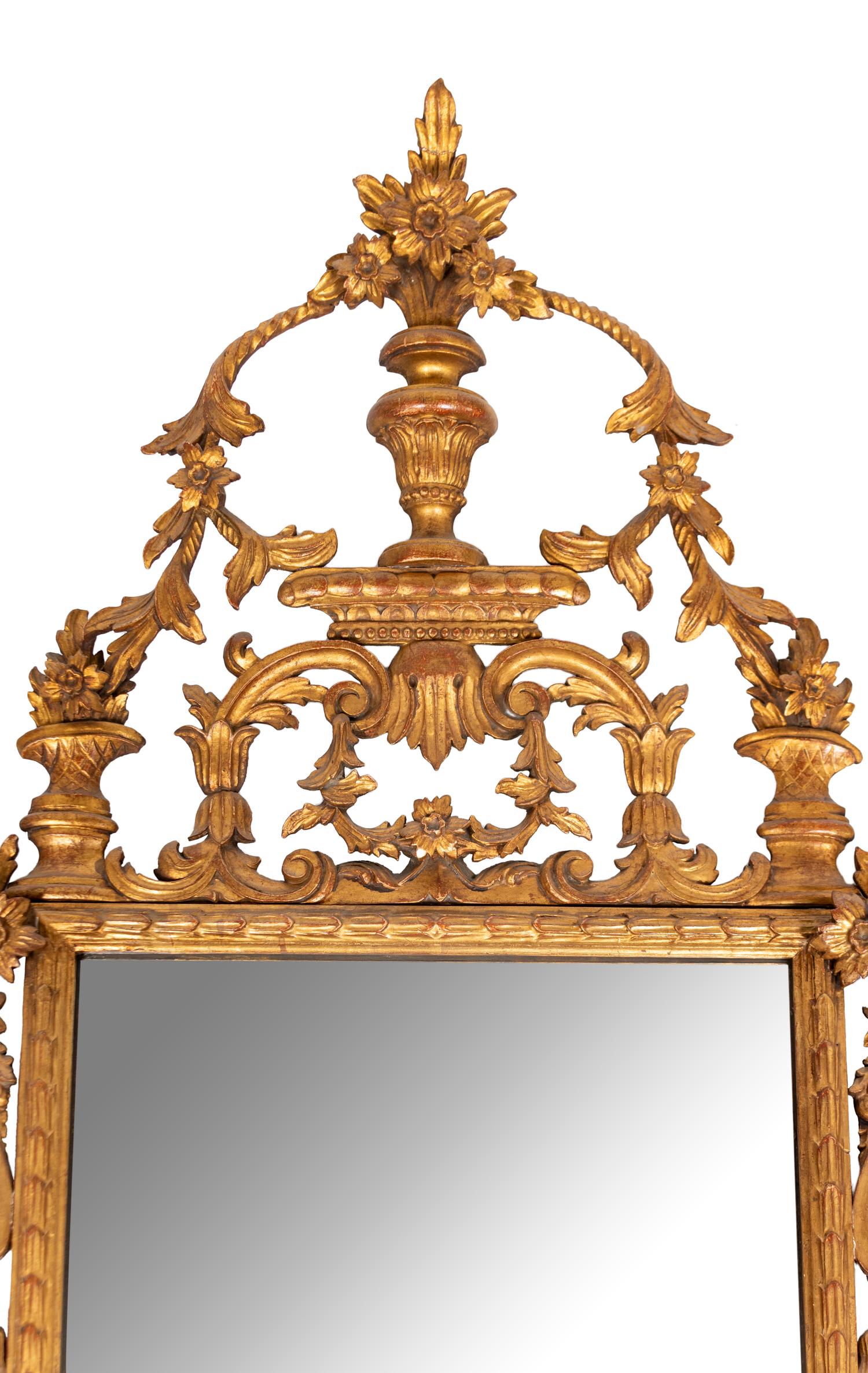 A Louis XVI Style Giltwood Mirror