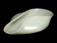 A Pale Celadon Jade 'Lotus Leaf' Water Coupe