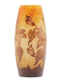 A Daum Nancy Enameled Glass Vase