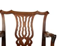 A George III Style Walnut Open Armchair — EARLY 20TH CENTURY