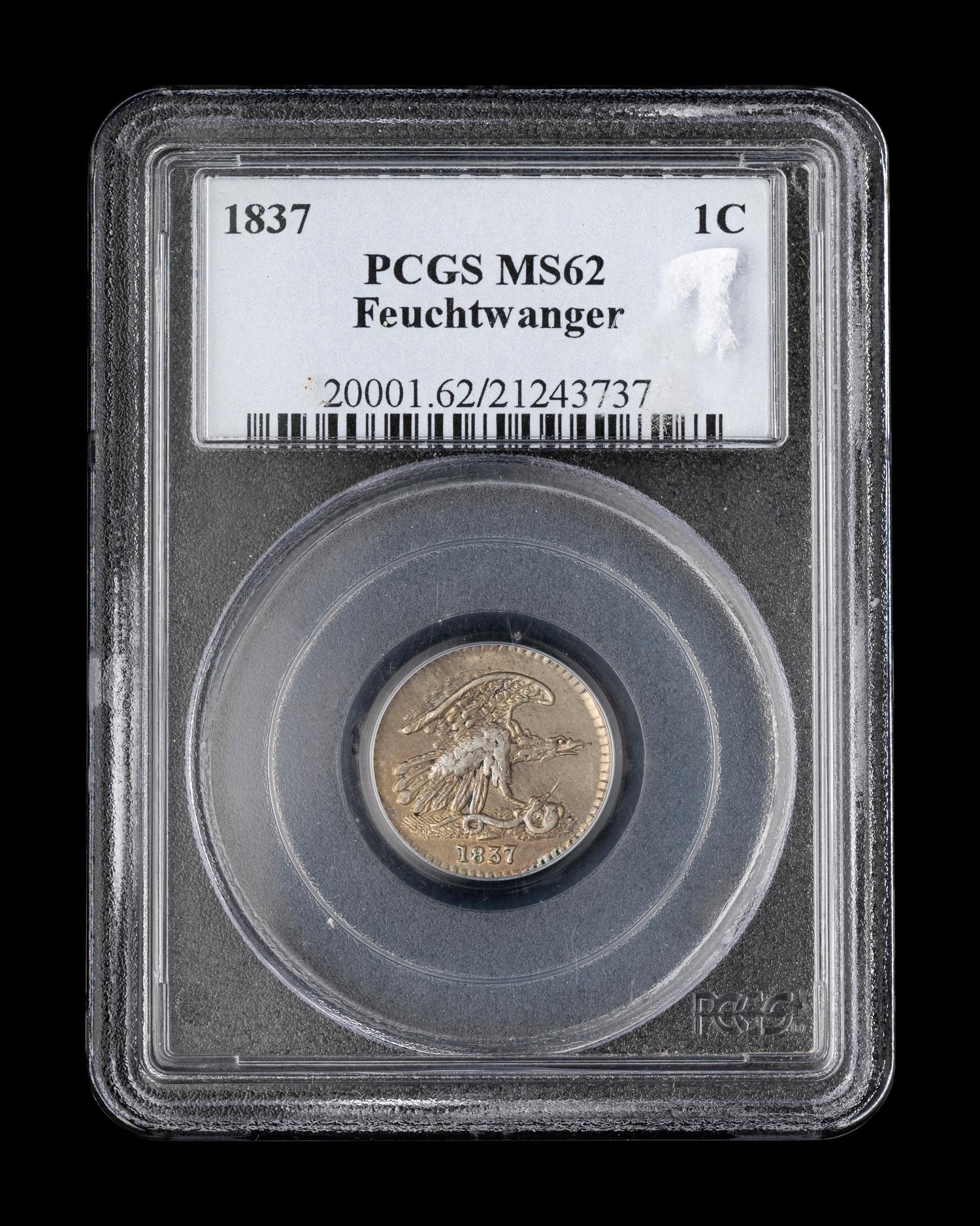 An 1837 Feuchtwanger 1c Coin (PCGS MS62)
