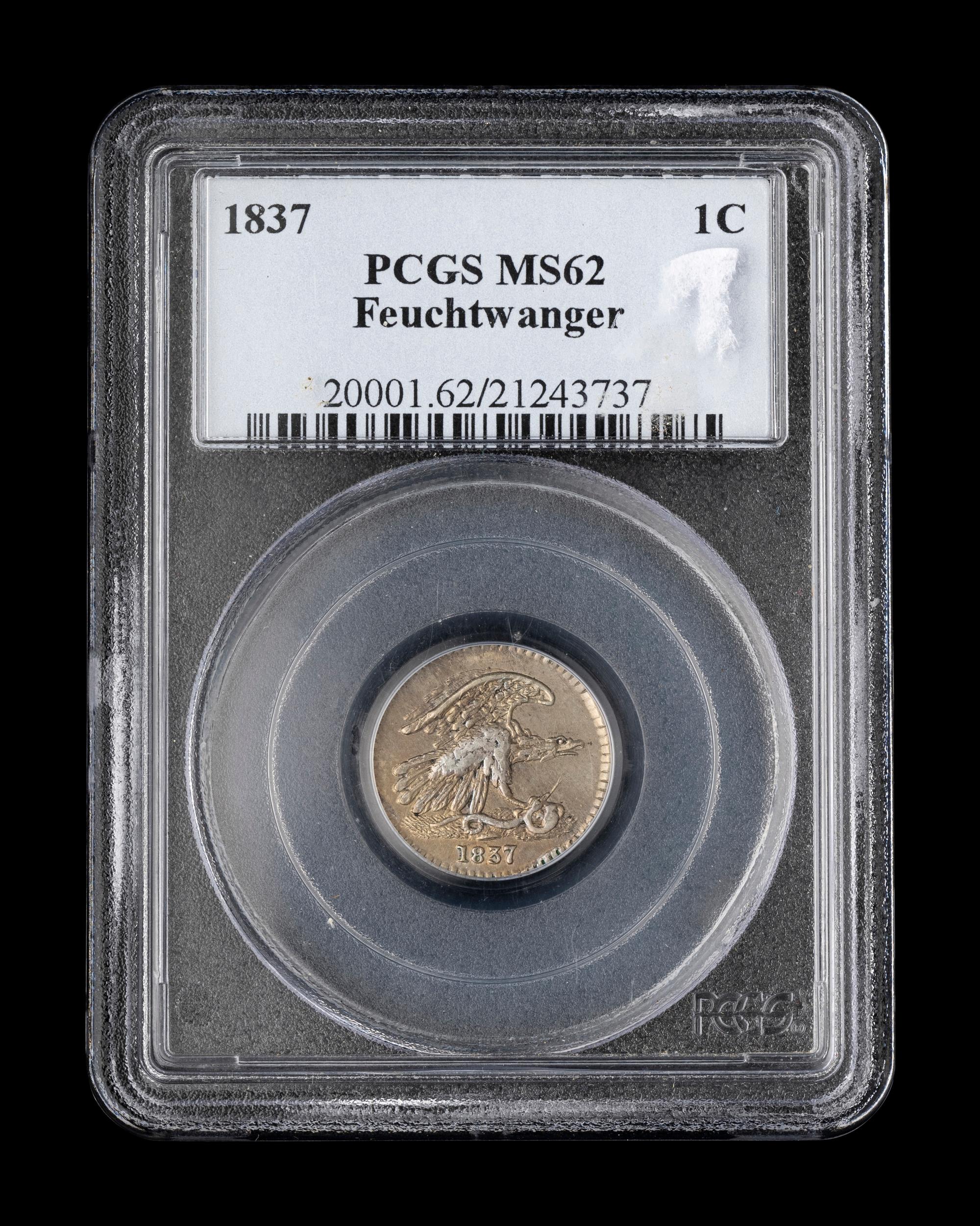An 1837 Feuchtwanger 1c Coin (PCGS MS62)