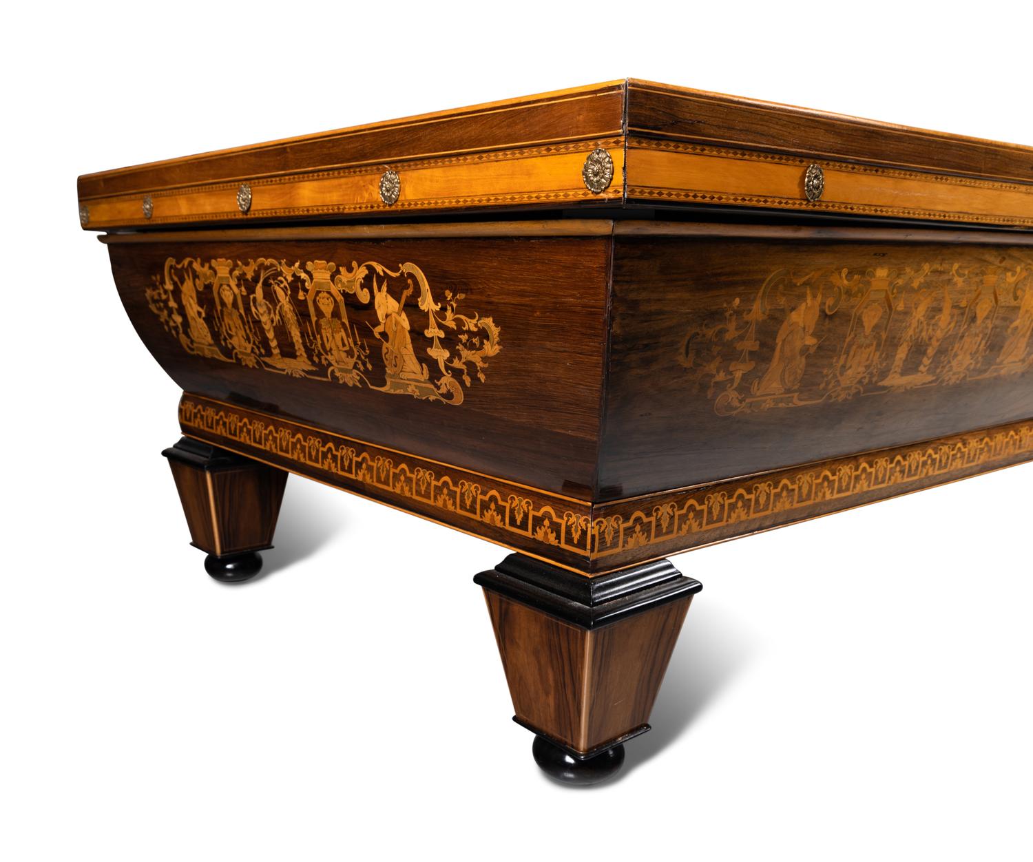 A Charles X Marquetry Billiards Table