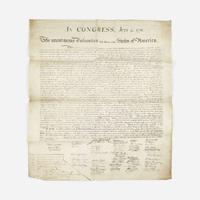 [Stone, William J.] In Congress, July 4, 1776. The unanimous Declaration of the thirteen united States of America