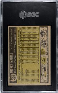 A 1961 Topps Mickey Mantle Baseball Card No. 300 (SGC 5 EX)