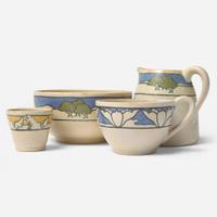 Saturday Evening Girls (American, active 1908-1942) Group of White Ground Works, Paul Revere Pottery, USA, 1914
