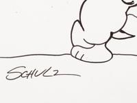 (Cartoon Art) SCHULZ, Charles (1922-2000). Pen and ink drawing of ‘Snoopy’ from “The Peanuts.”