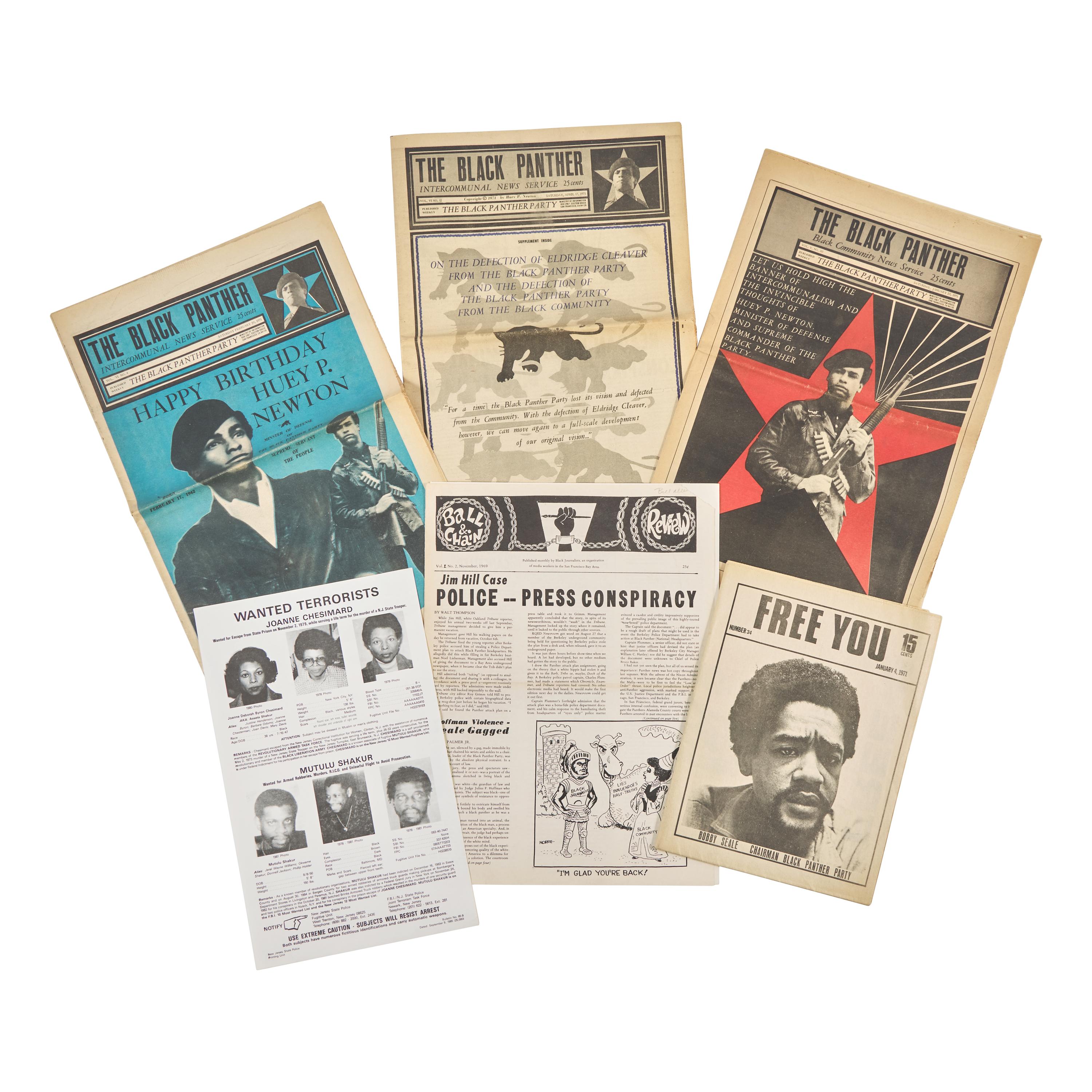 [African-Americana] [Black Panthers, etc.] Group of 6 Periodicals, etc.