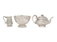 A Group of Three English Silver Hollowware Articles