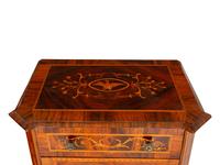 A Pair of Italian Neoclassical Walnut and Marquetry Commodini in the Manner of Maggiolini