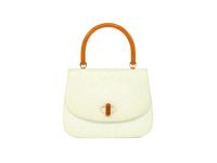 Gucci White Ostrich Handbag