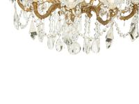 An Empire Style Gilt Metal and Glass Ten-Light Chandelier