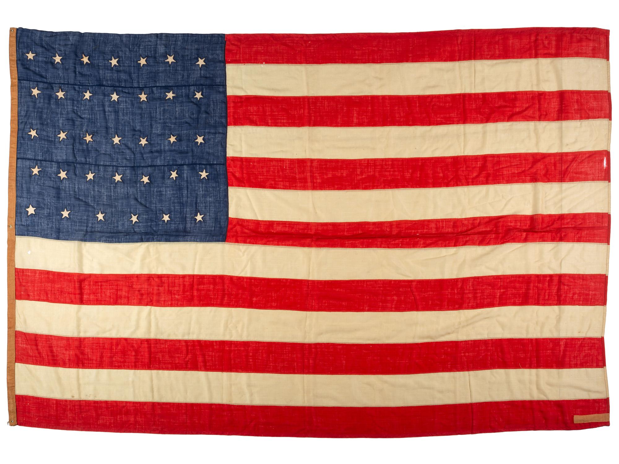 [FLAGS] -- [CIVIL WAR]. 34-star American flag. Ca 1861-1863.