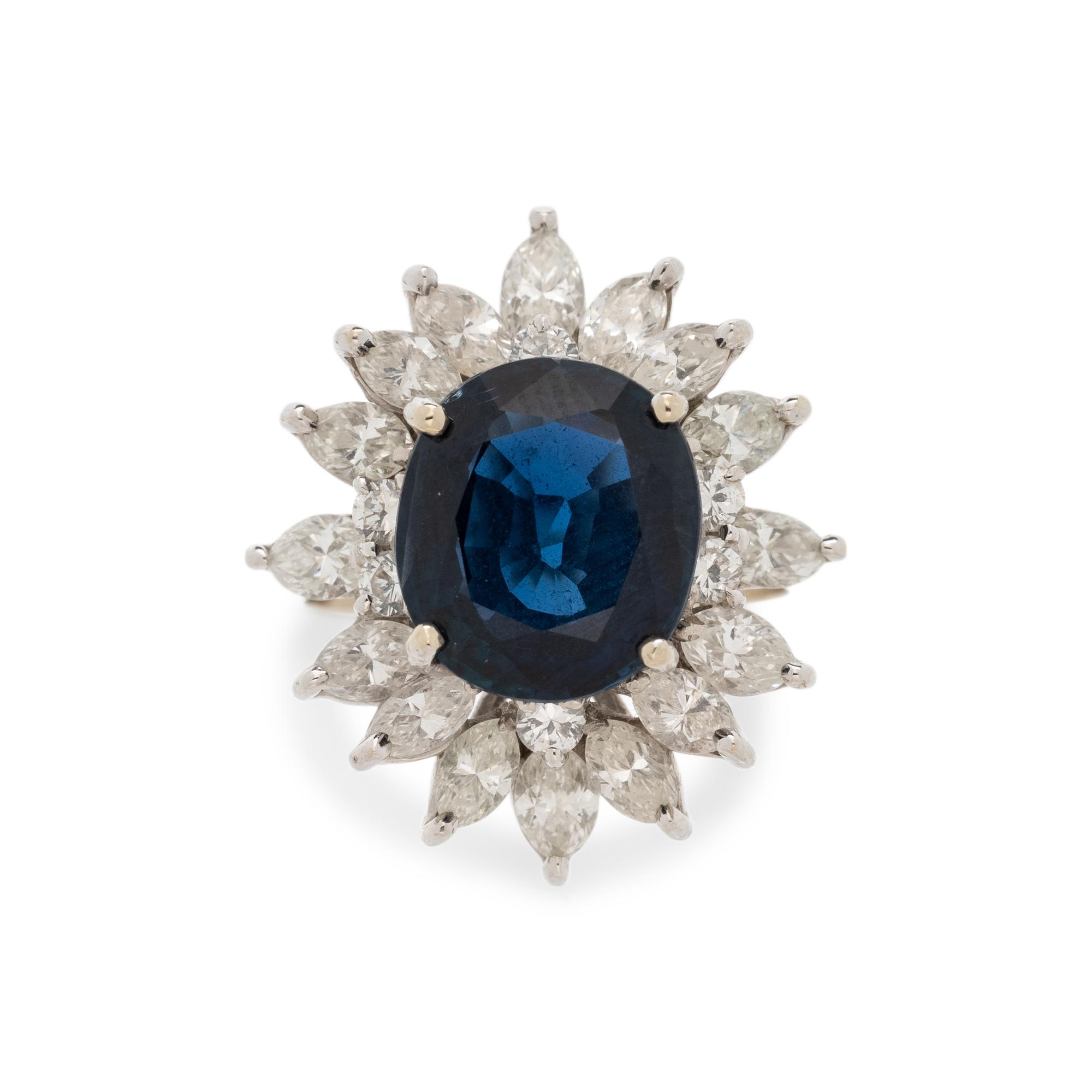 SAPPHIRE AND DIAMOND RING
