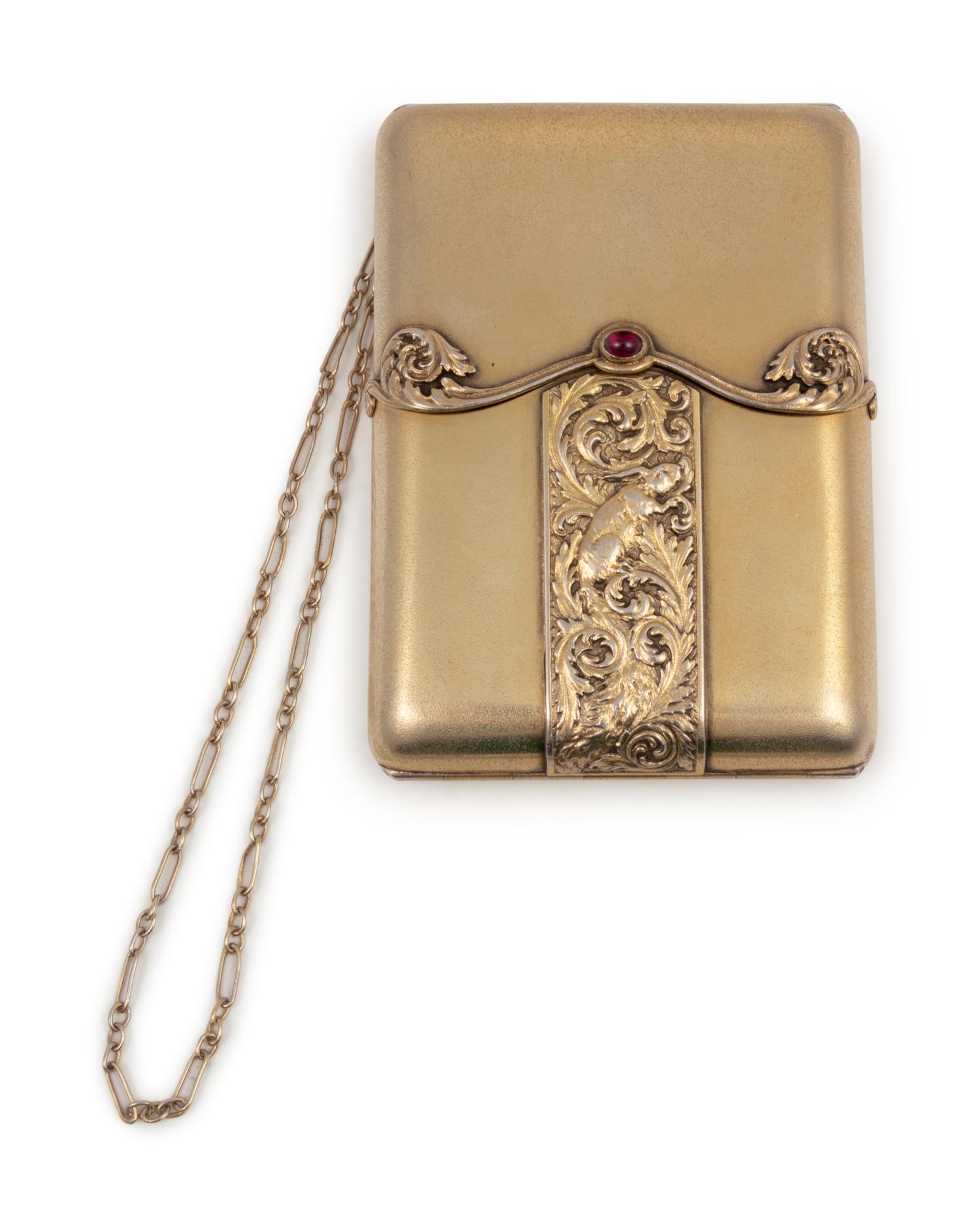 A Russian Silver-Gilt Cigarette Case