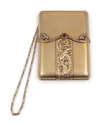 A Russian Silver-Gilt Cigarette Case