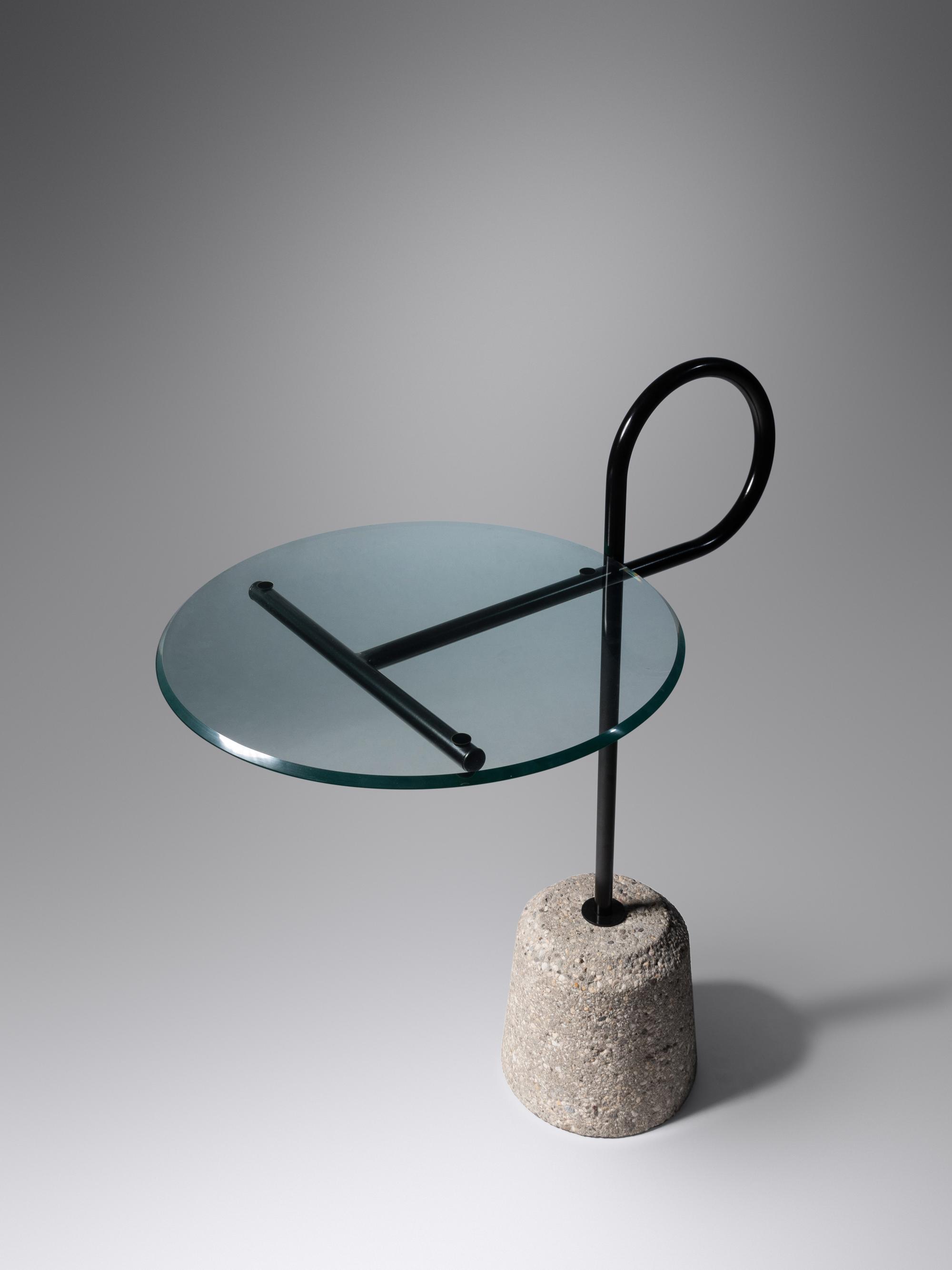 Cantilevered-Swiveling Side Table