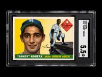 A 1955 Topps Sandy Koufax Rookie Baseball Card No. 123 (SGC 5.5 EX+)