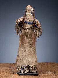 Cheyenne Beaded Hide Dress, with Brewer Made Doll