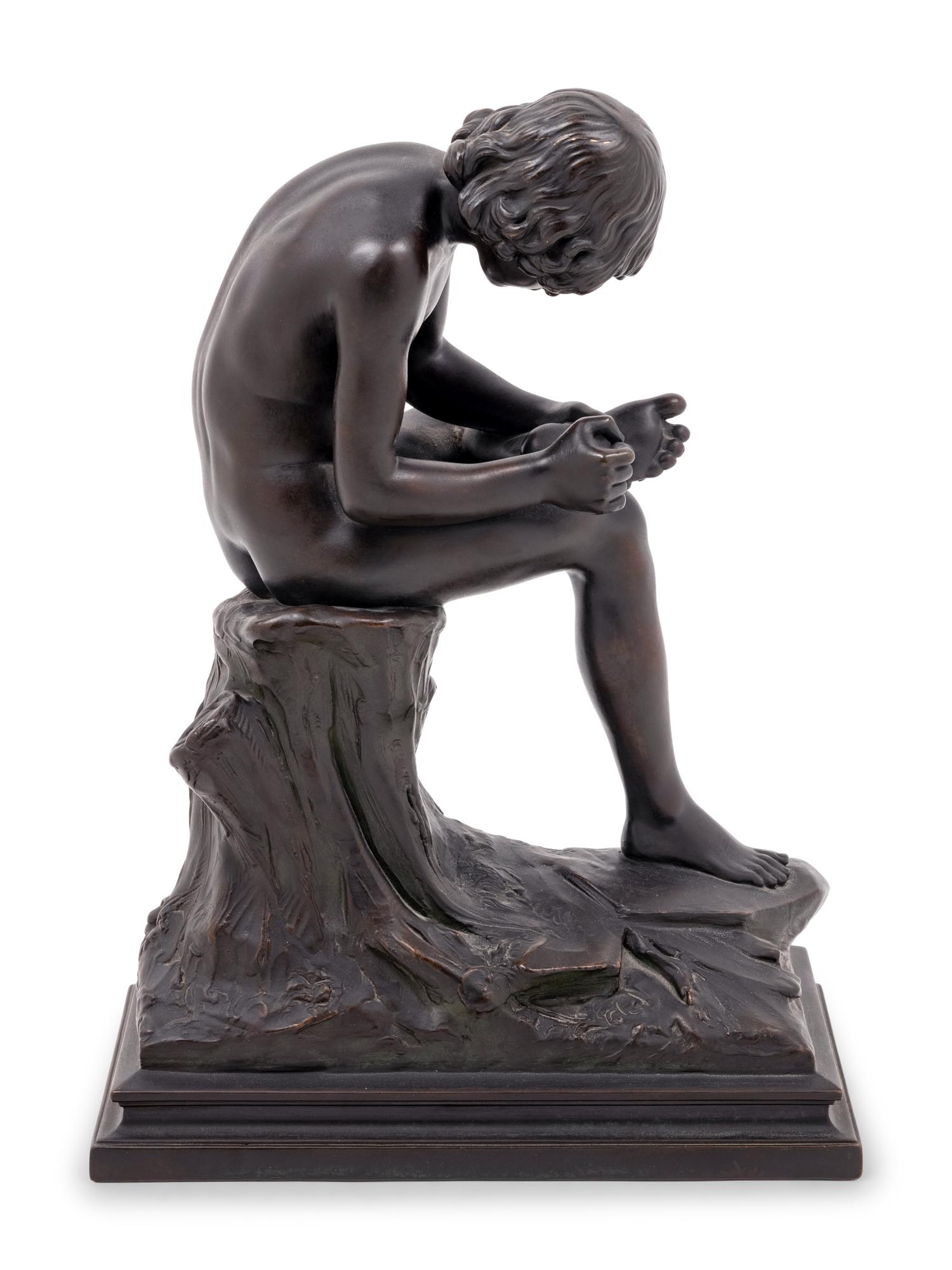 A Grand Tour Bronze Model of the Spinario
