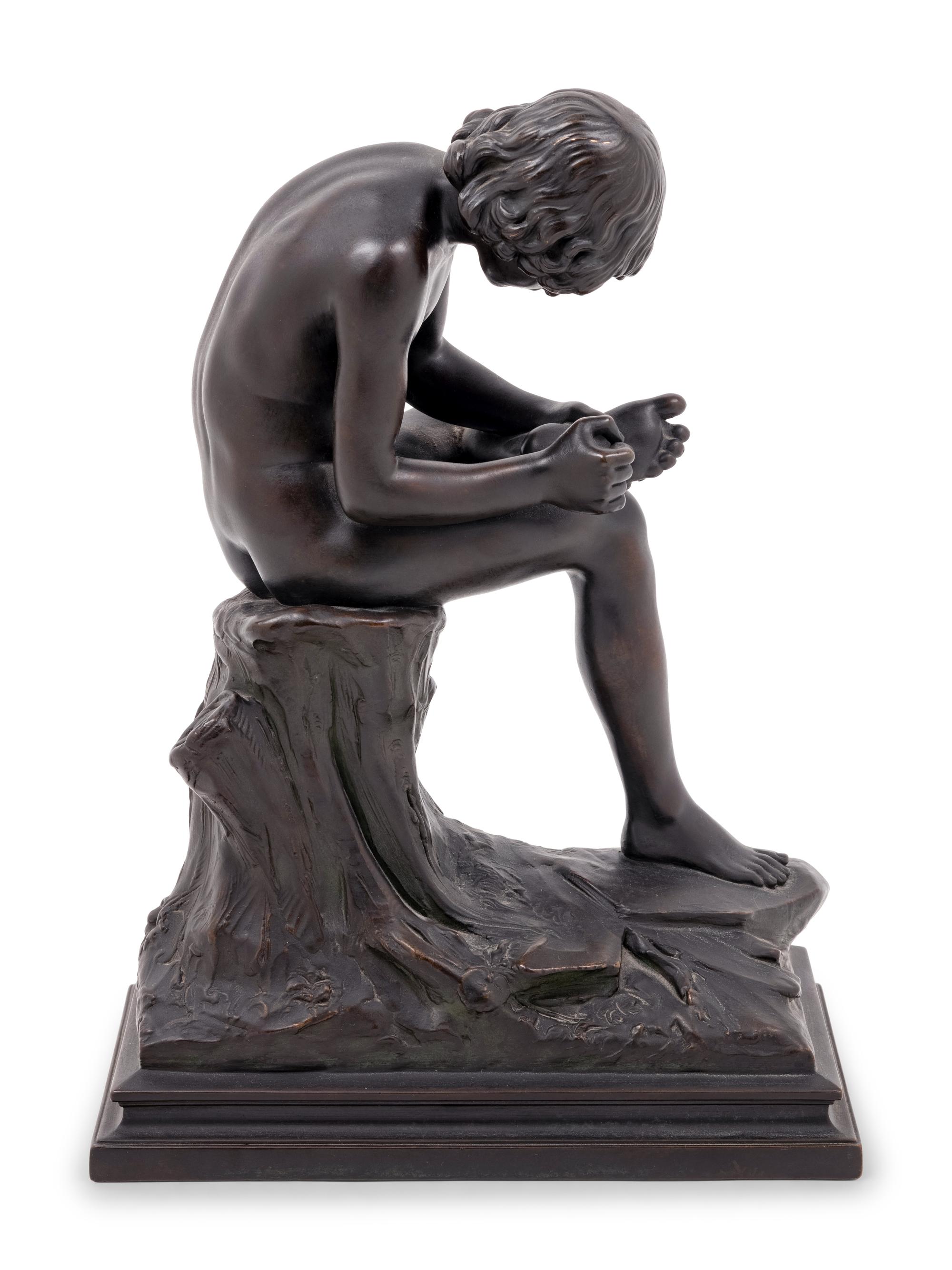 A Grand Tour Bronze Model of the Spinario