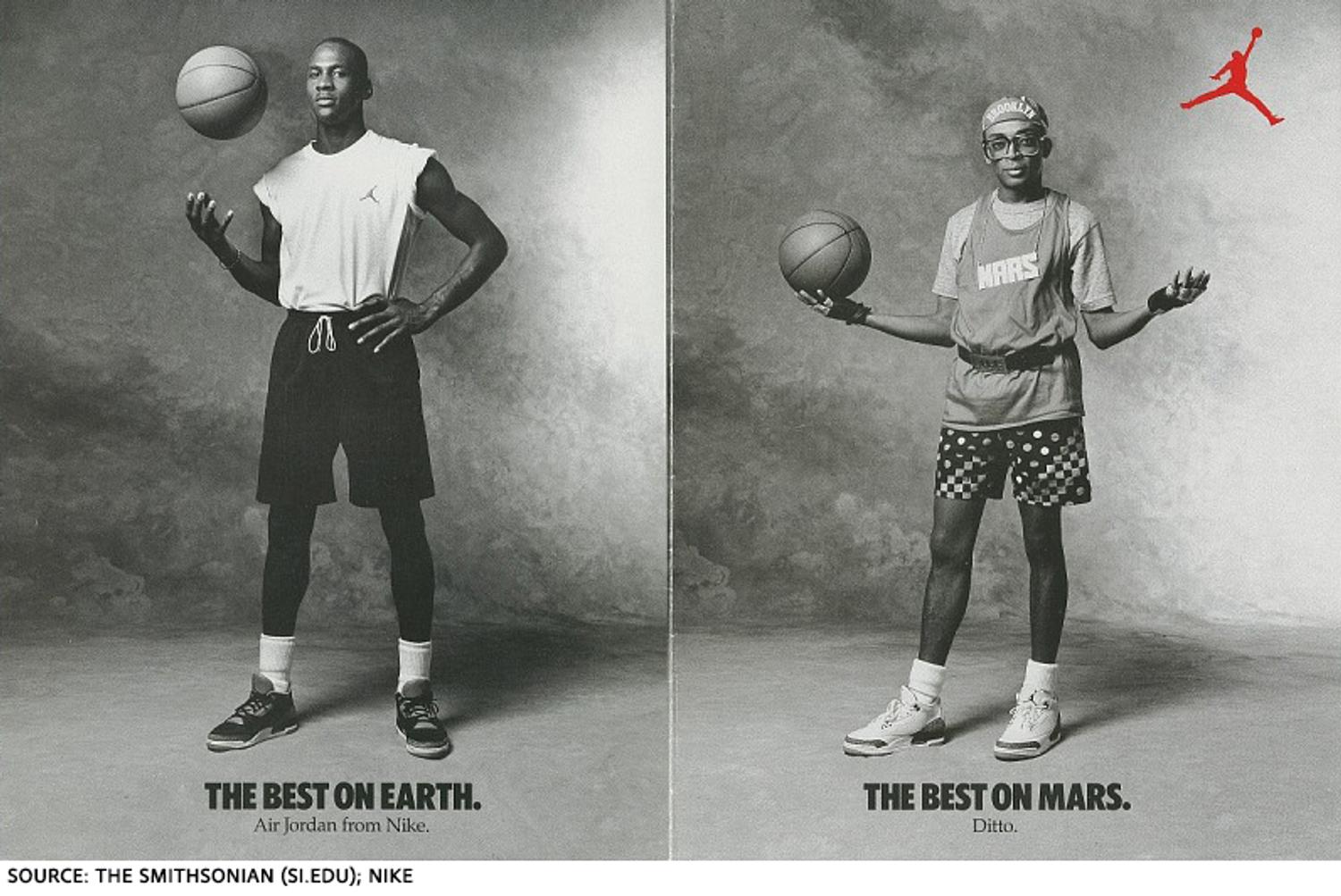 An Important Michael Jordan Nike Air Jordan III Type I Jean Moss Original Large 30 x 40 (48.75 x 59.75 Overall) Photograph Print (Moss Family Letter) — Original Image Used For Groundbreaking "The Best On Earth" Marketing Campaign – The Birth of Jumpman Logo
