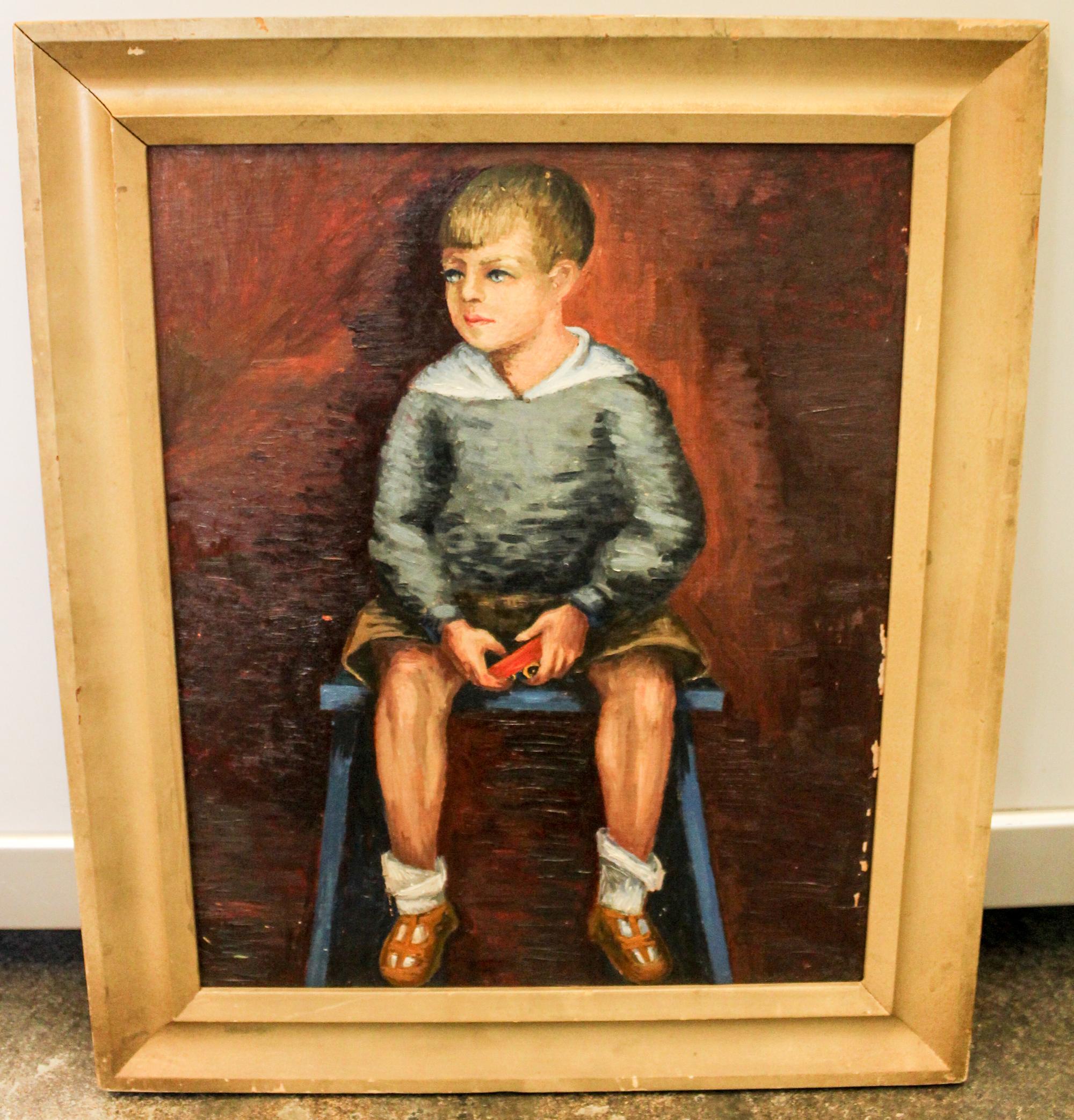 Francis Strain, (American, 1898-1962), Untitled (Boy in Blue)
