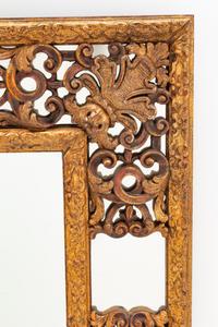 A Spanish Baroque Style Giltwood Mirror