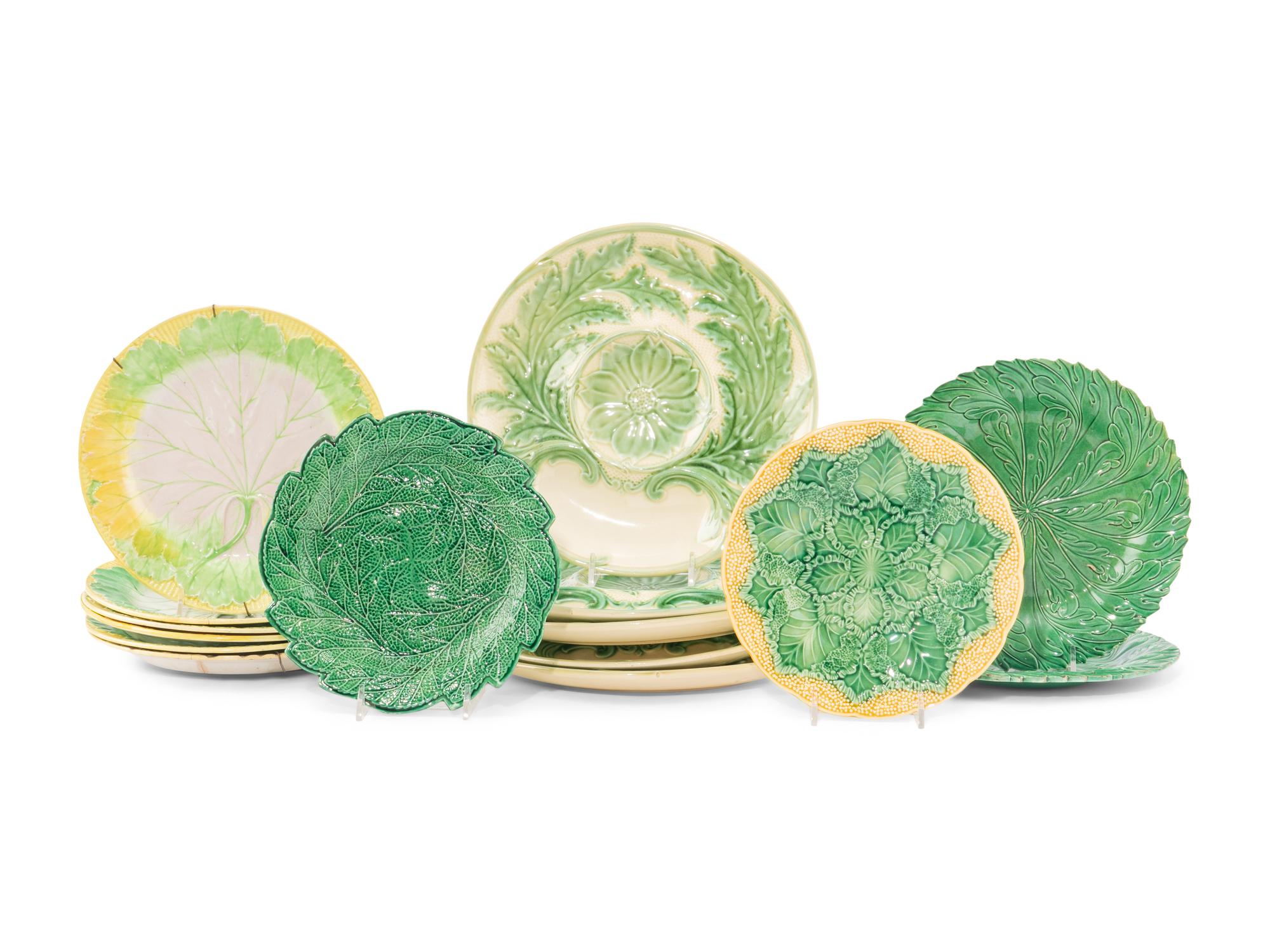 A Collection of Glazed Earthenware Plates and Platters