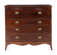 A Regency Mahogany Bureau Chest