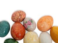 A Collection of Eleven Marble, Alabaster and Onyx Eggs