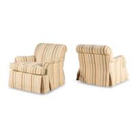 A Pair of Bridgewater-Style Lounge Chairs
