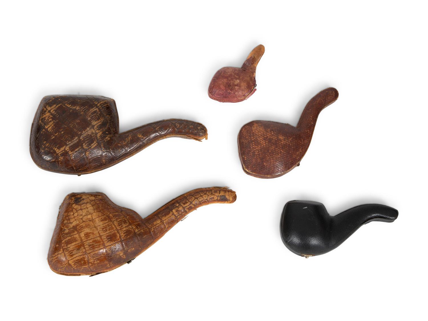 Five Continental Carved Meerschaum Pipes