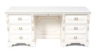 A Louis XVI Style Painted Desk, Francesco Molone Height 31 x width 71 x depth 25 inches. — SECOND HALF 20TH CENTURY