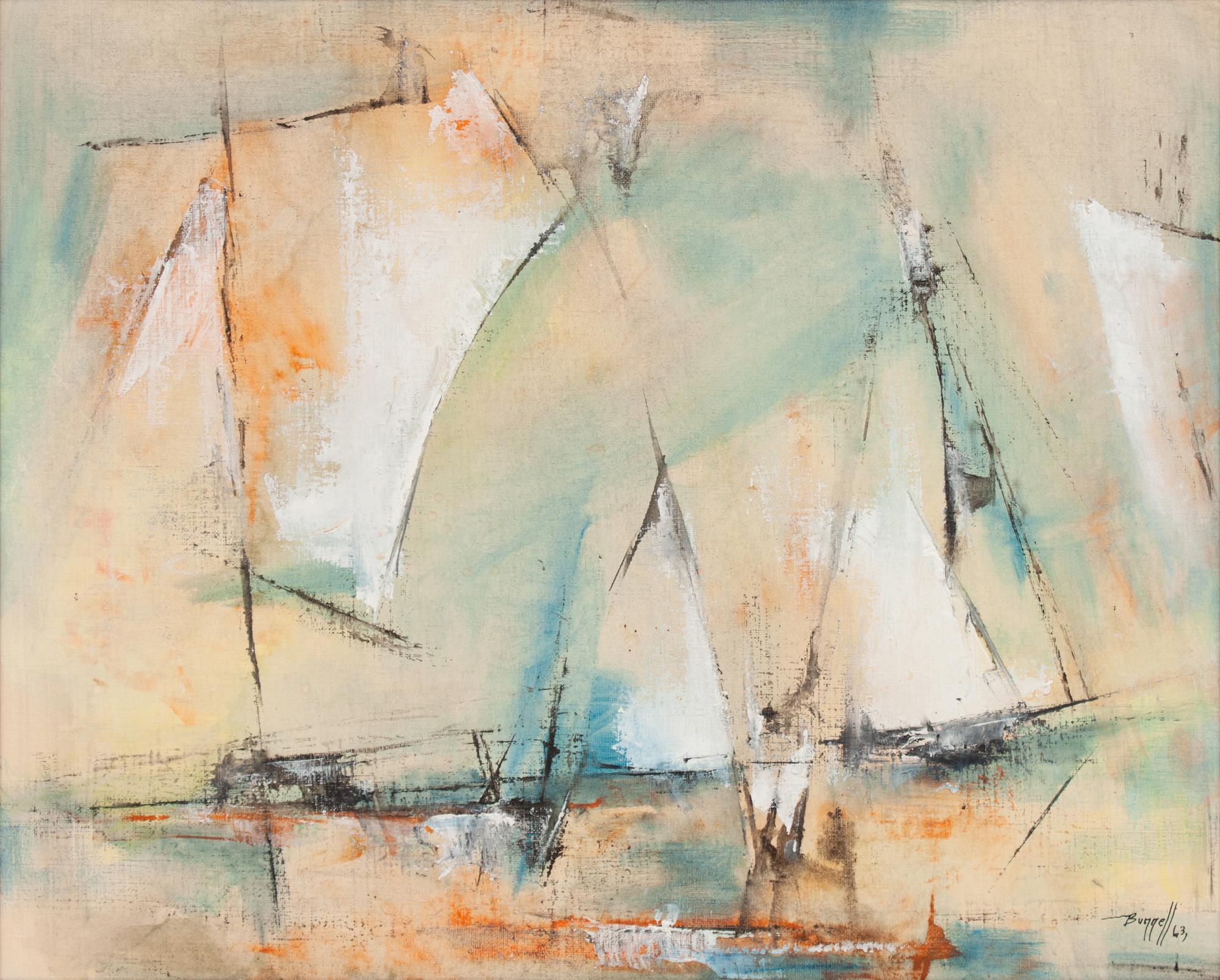 Abstract (Blue, White and Tan) , 1963