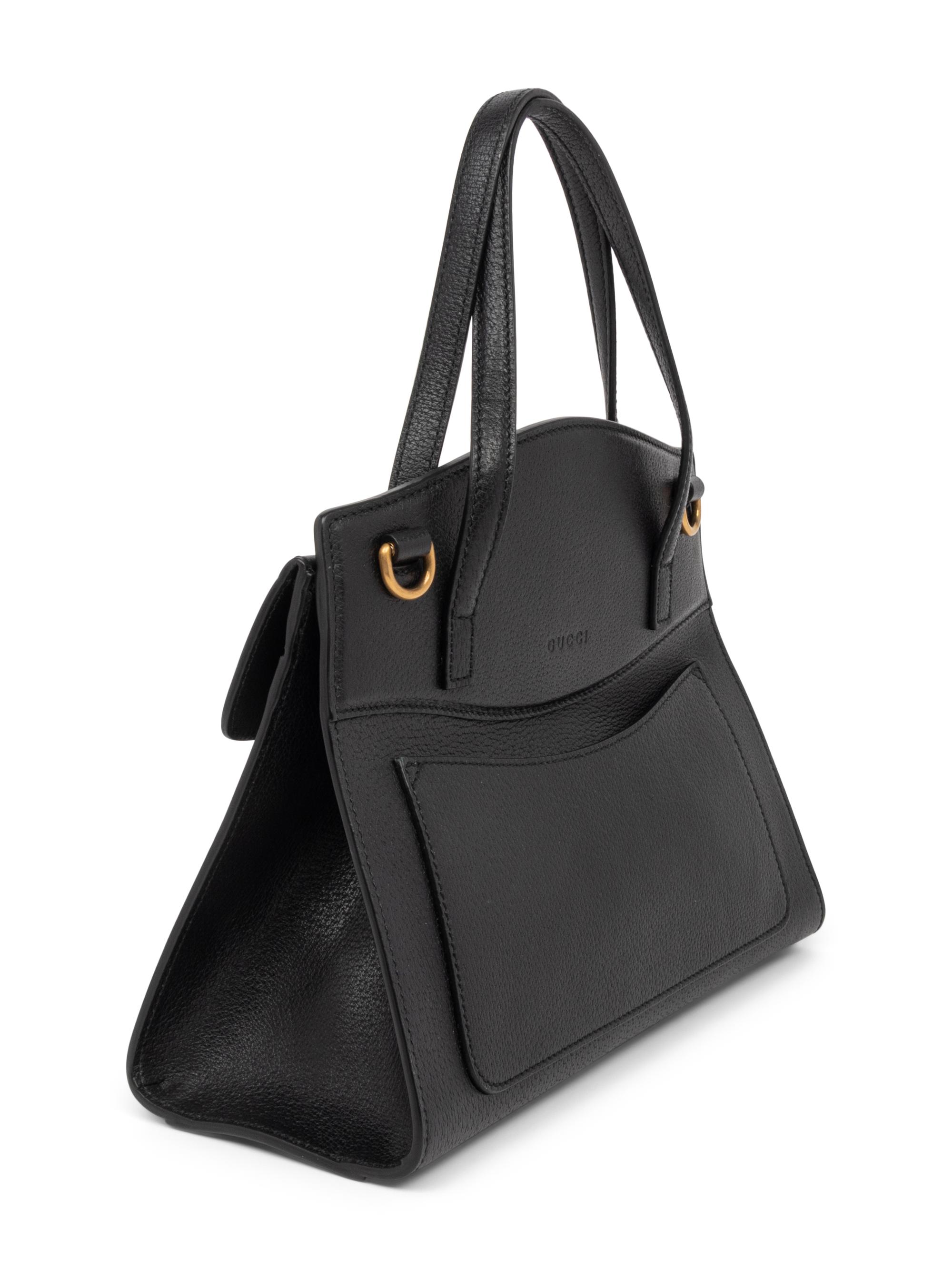 Gucci Black Leather Sylvie Butterfly Bag, Cruise 2018