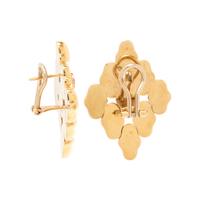 YELLOW GOLD AND MULTIGEM EARCLIPS