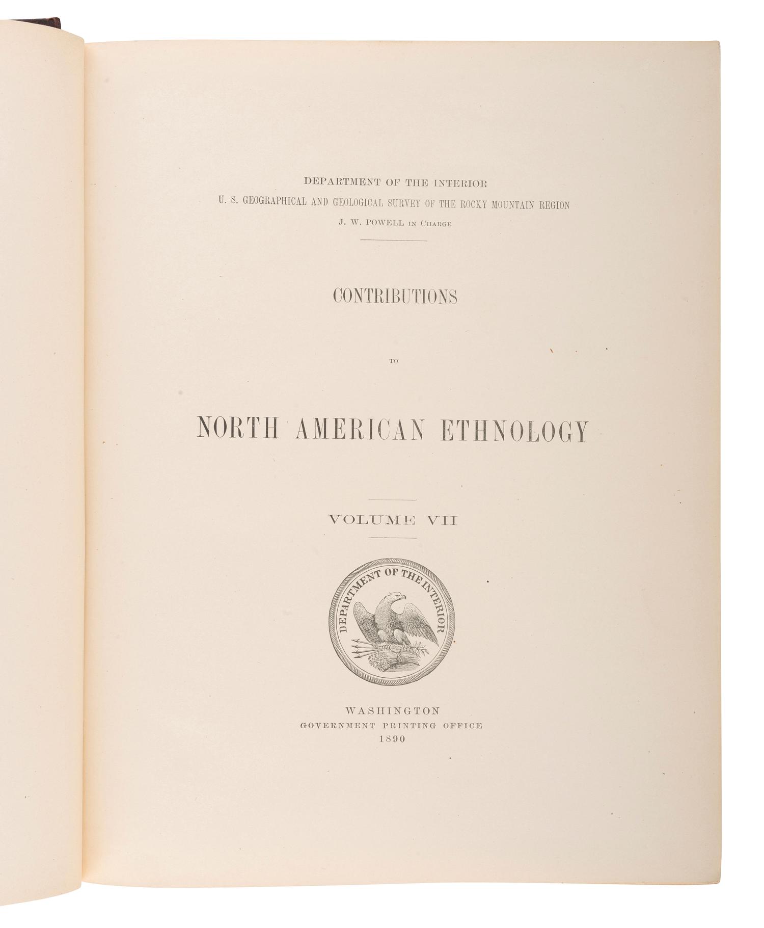 [NATIVE AMERICANA - ETHNOLOGY]. A group of Ethnology works, including Dakota-English Dictionary.