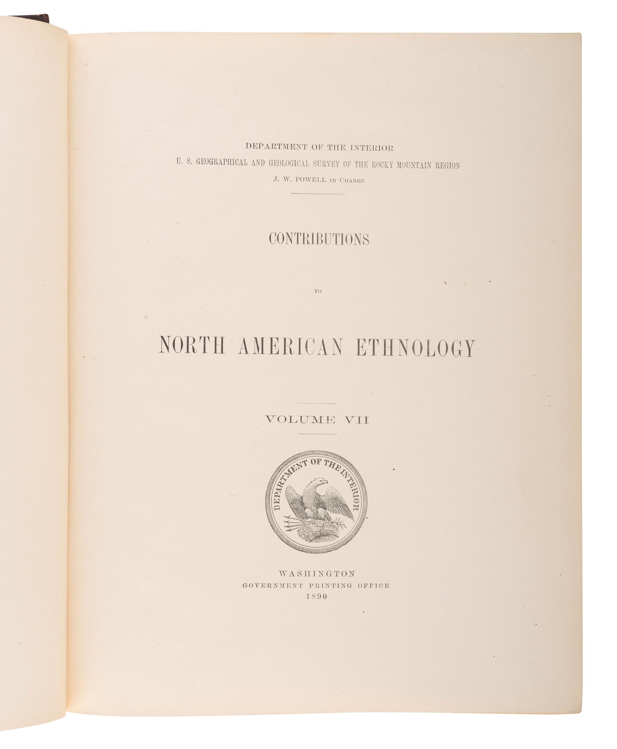 [NATIVE AMERICANA - ETHNOLOGY]. A group of Ethnology works, including Dakota-English Dictionary.