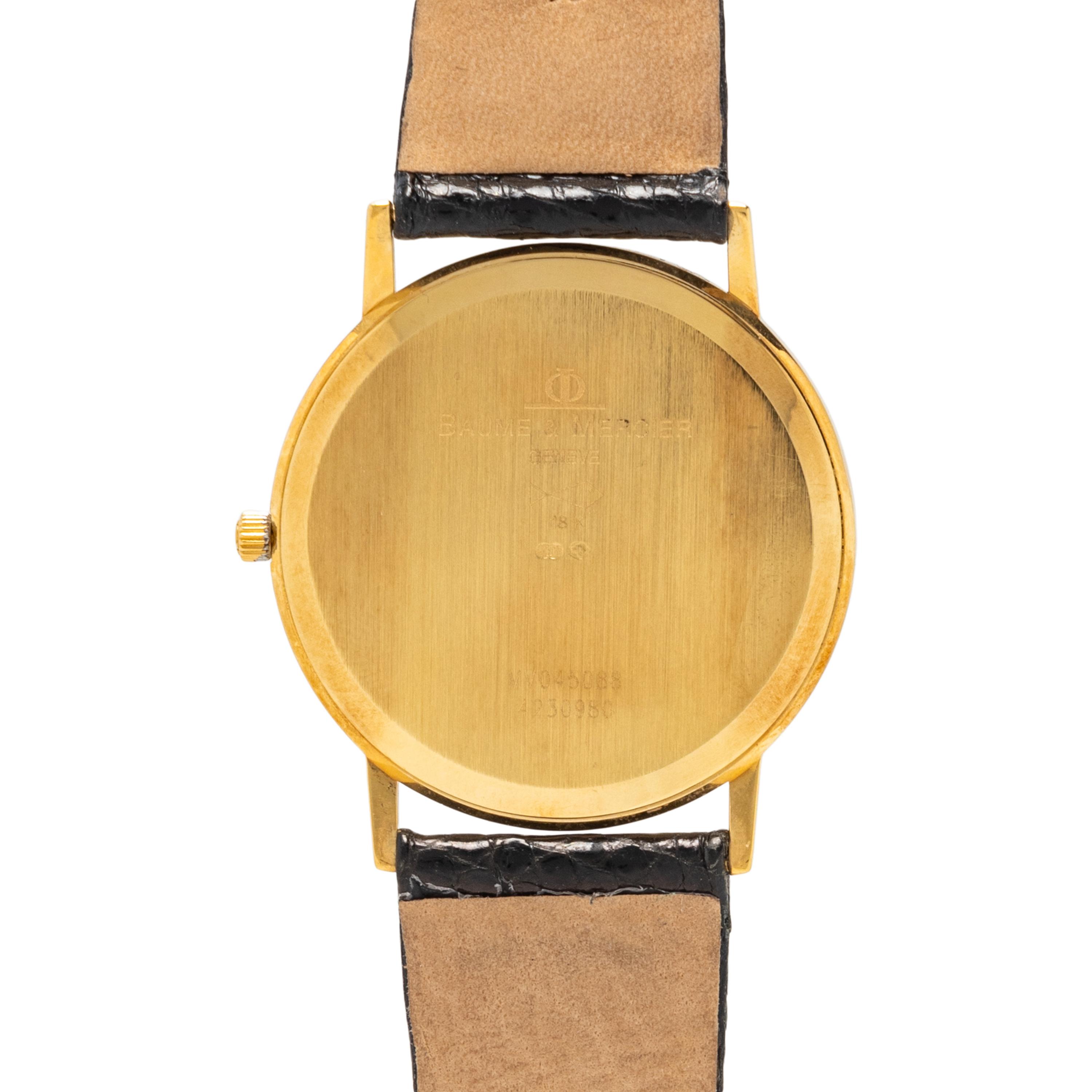 BAUME & MERCIER, REF. MV045088 18K YELLOW GOLD 'CLASSIMA' WATCH