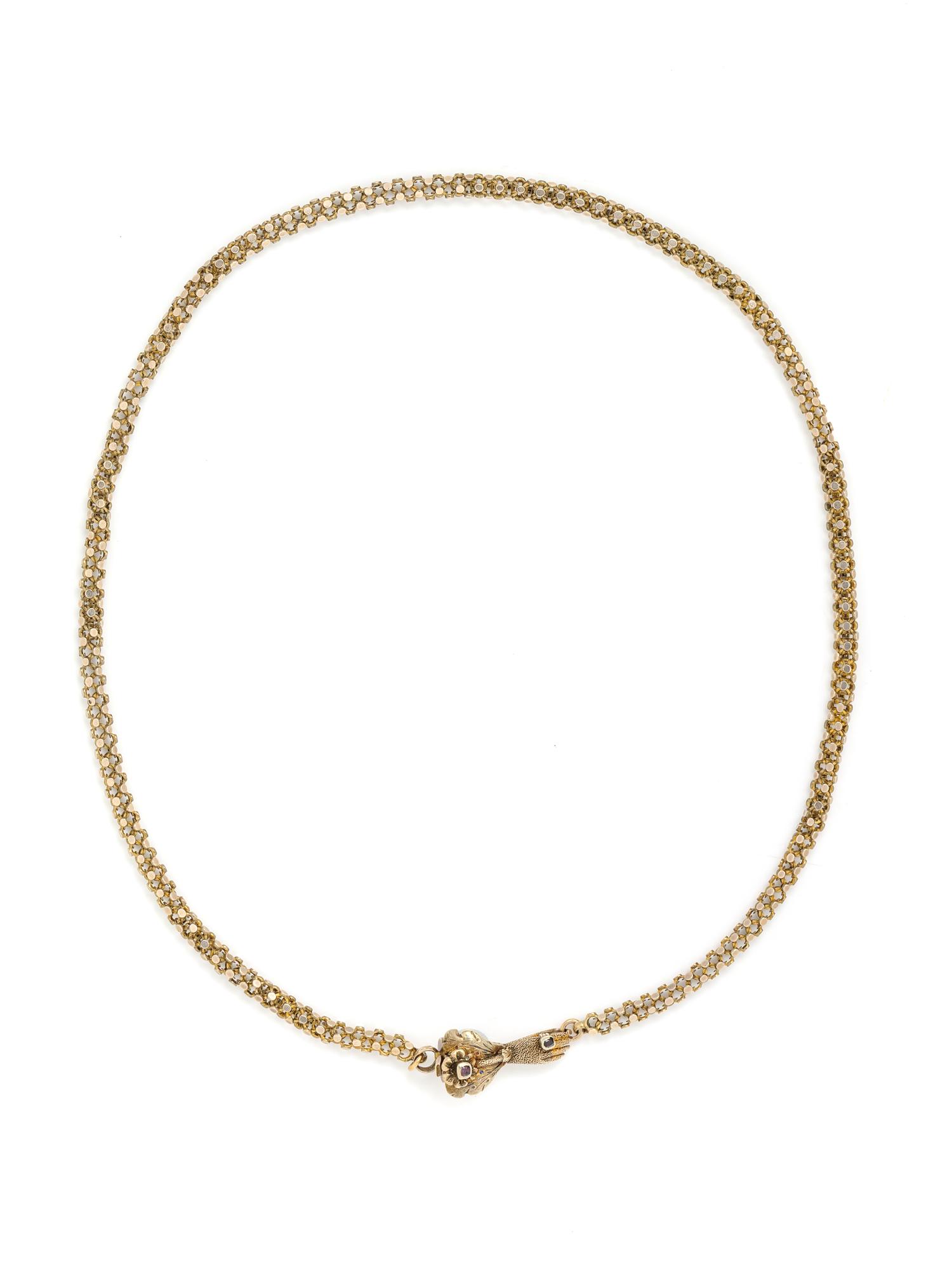 VICTORIAN, YELLOW GOLD NECKLACE