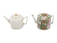 Two Chinese Export Porcelain Teapots