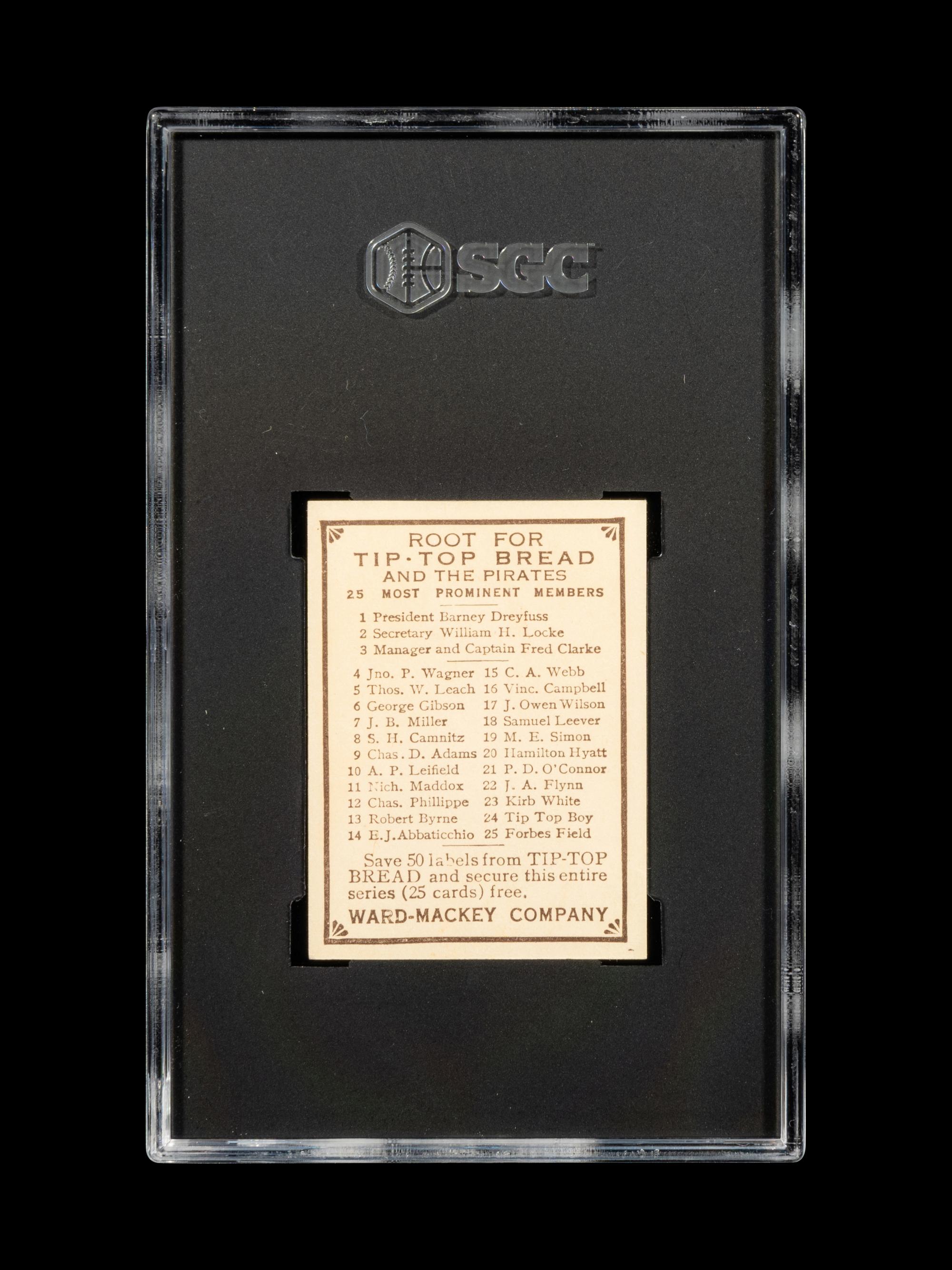 A 1910 Tip Top Bread Vin Campbell Baseball Card (SGC 5 EX)