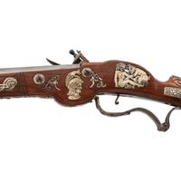 Contemporary Flintlock Rifle in the Style of an Elizabethan Carbine by John B. Derrick (American, b.1936)
