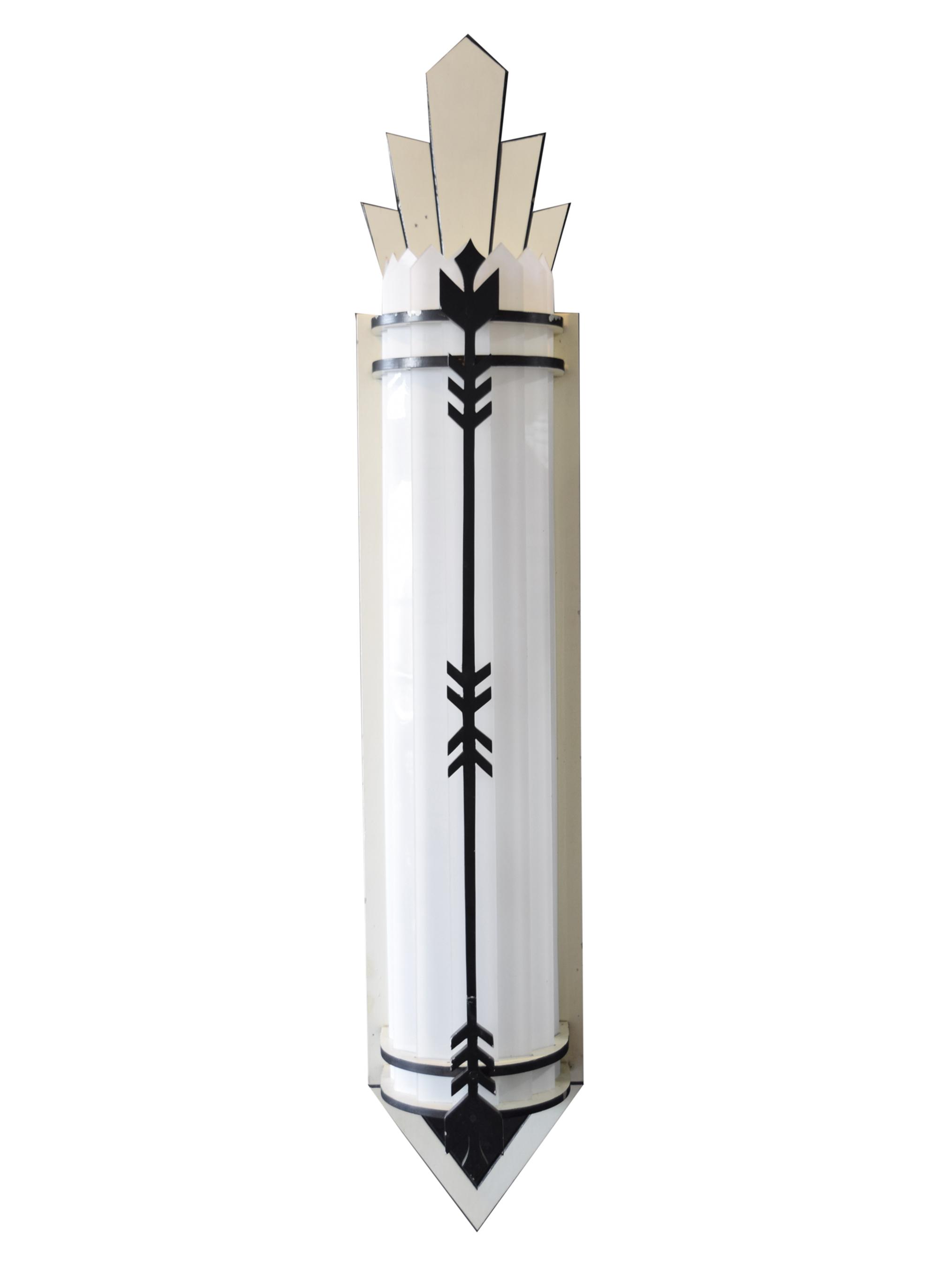 A Pair of Theatre Wall Sconces 10.5" W x 8.5" D x 59.5" H, — United States, Circa 1930